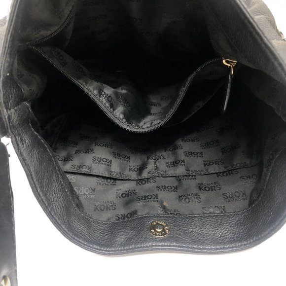 Sold Michael Kors Black Leather Large Valley Hobo - Picture 7 of 7